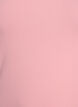 Ensfarget basic topp i bomull, Rosa, Packshot image number 2