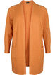 Ribbestrikket cardigan med lommer, Orange, Packshot image number 0