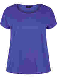 T-skjorte i bomullsmiks, Dazzling Blue