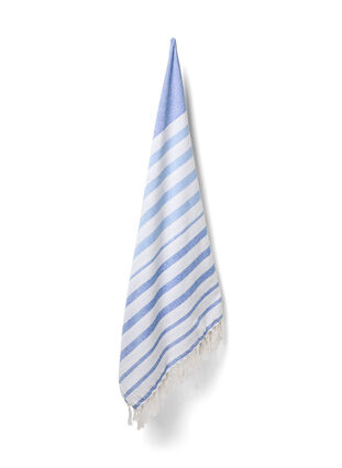 Stripete hammam håndkle med frynser, Regatta Comb, Packshot image number 0