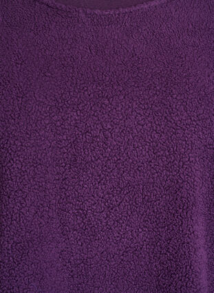 Zizzi Myk genser i teddy-fleece, Lilla, Packshot image number 2