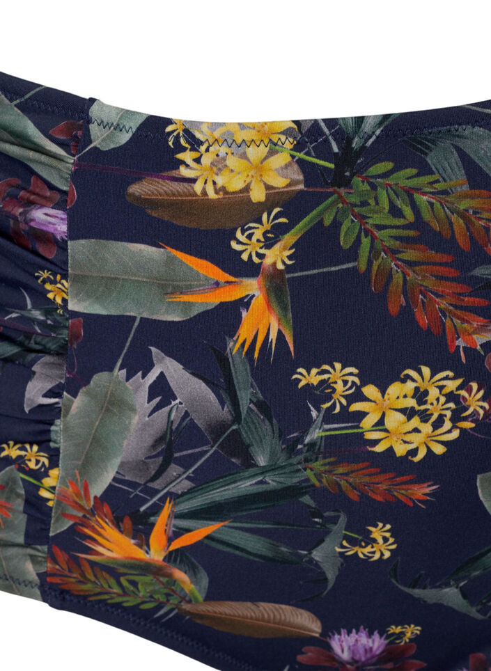 Bikinitruse med blomstermønster og høyt liv, Night Sky Flower, Packshot image number 2