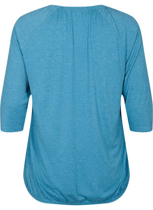 Stripete bluse med 3/4 ermer, Legion Blue Mel., Packshot image number 1
