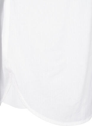 Zizzi Klassisk skjorte med broderte hjerter, Bright Wh.W. Blue H., Packshot image number 3