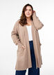 Lang strikket cardigan med lommer, Fossil w. TNT Mel. , Model image number 0
