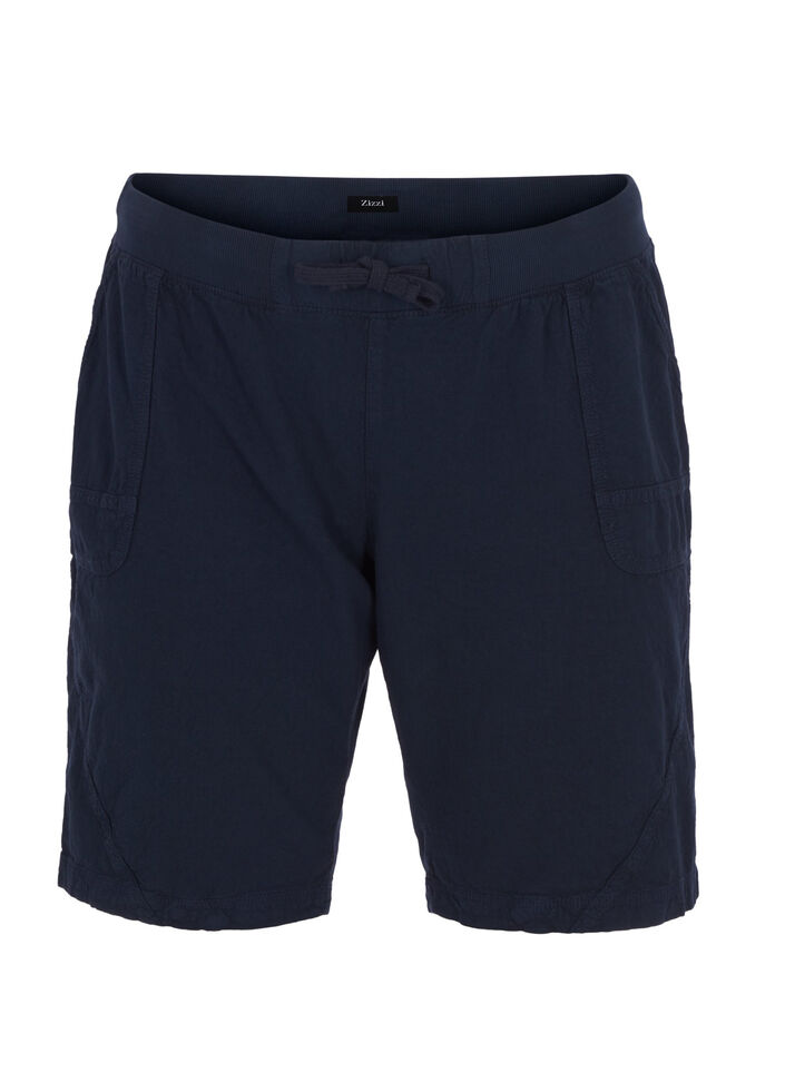 Løse shorts med lommer i bomull, Night Sky, Packshot