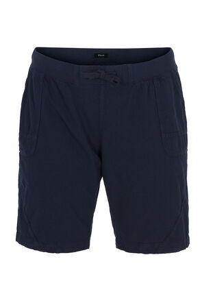 Løse shorts med lommer i bomull, Night Sky, Packshot image number 0