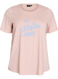 T-skjorte med trykk, Rosa
