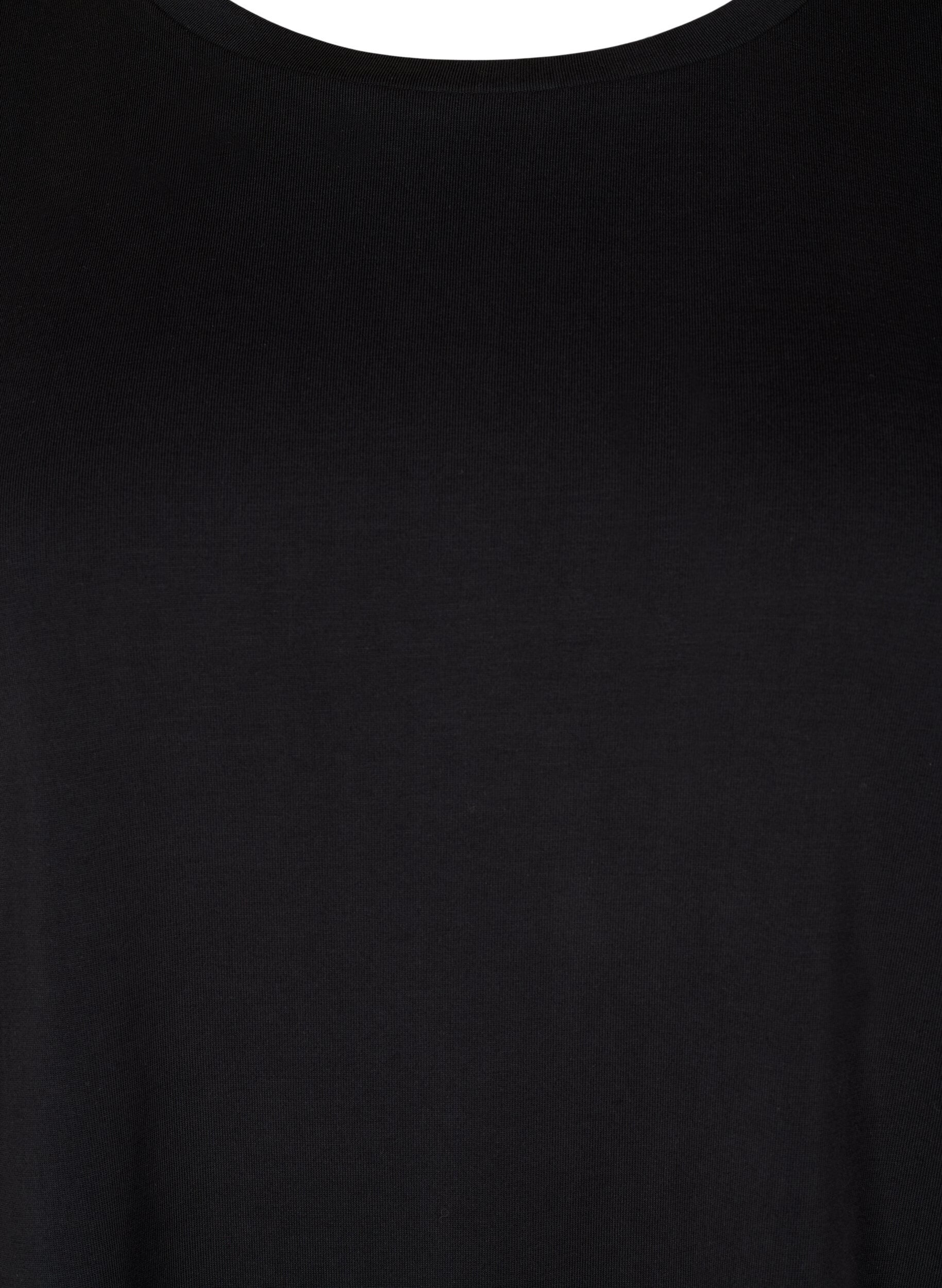 Zizzi T-skjorte i Tencel &trade; Modal med rund hals, Svart, Packshot image number 2