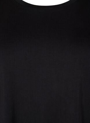 Zizzi T-skjorte i Tencel ™ Modal med rund hals, Svart, Packshot image number 2