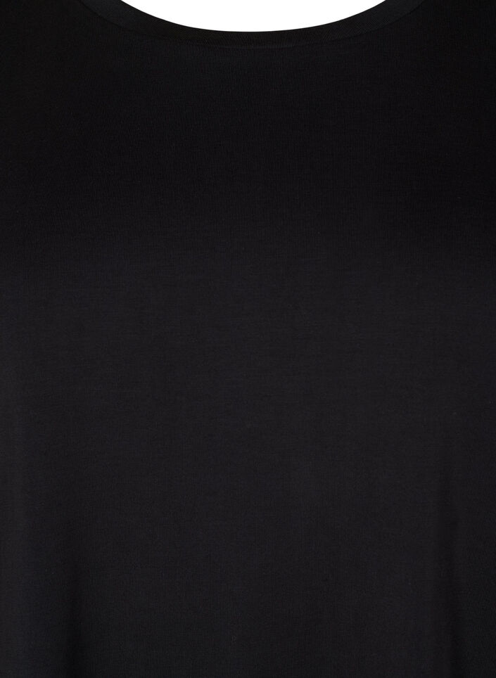 T-skjorte i Tencel ™ Modal med rund hals, Svart, Packshot image number 2