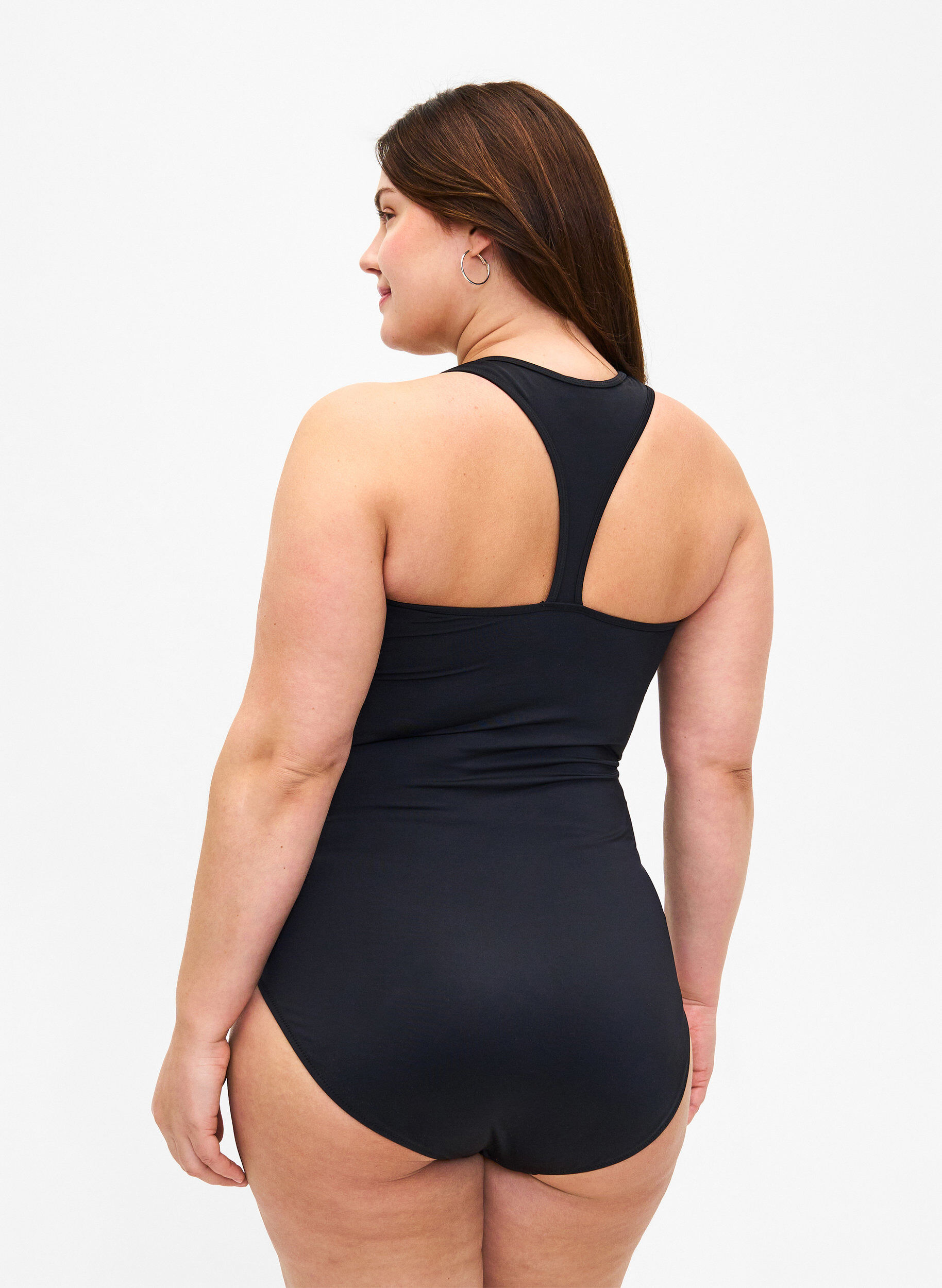 Zizzi Sportsbadedrakt med racerback, Black, Model image number 1