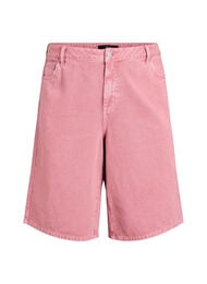 Bermudashorts i farget denim med h&oslash;y midje, Rosa