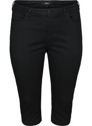 Amy capribukser med h&oslash;yt liv og super slim fit, Svart