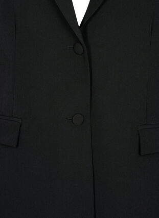 Zizzi Klassisk blazer med knappelukking, Black, Packshot image number 2
