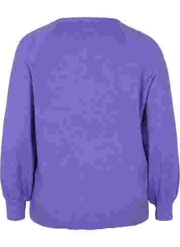 Melert strikkegenser, Purple Opulence Mel, Packshot image number 1