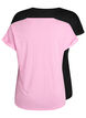 2-pakning kortermede T-skjorter, Rosa, Packshot image number 1