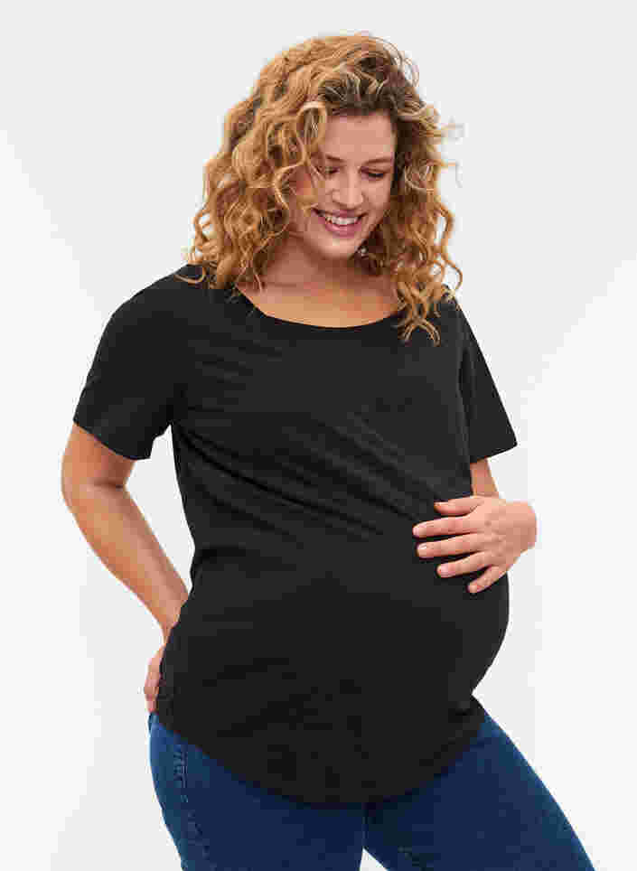 T-skjorte til gravide i bomull, Black, Model