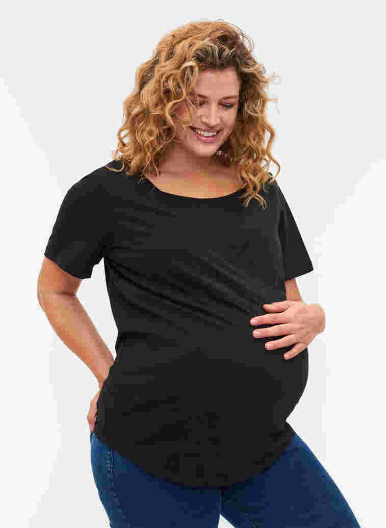 T-skjorte til gravide i bomull, Black, Model