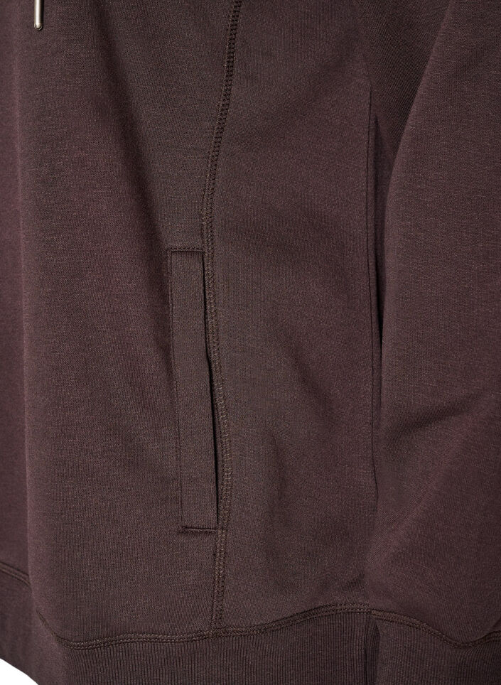 Genser med h&oslash;y hals og lommer, Brun, Packshot image number 3