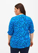 Bluse i viskose med knapper, Blue Small Flower, Model image number 1