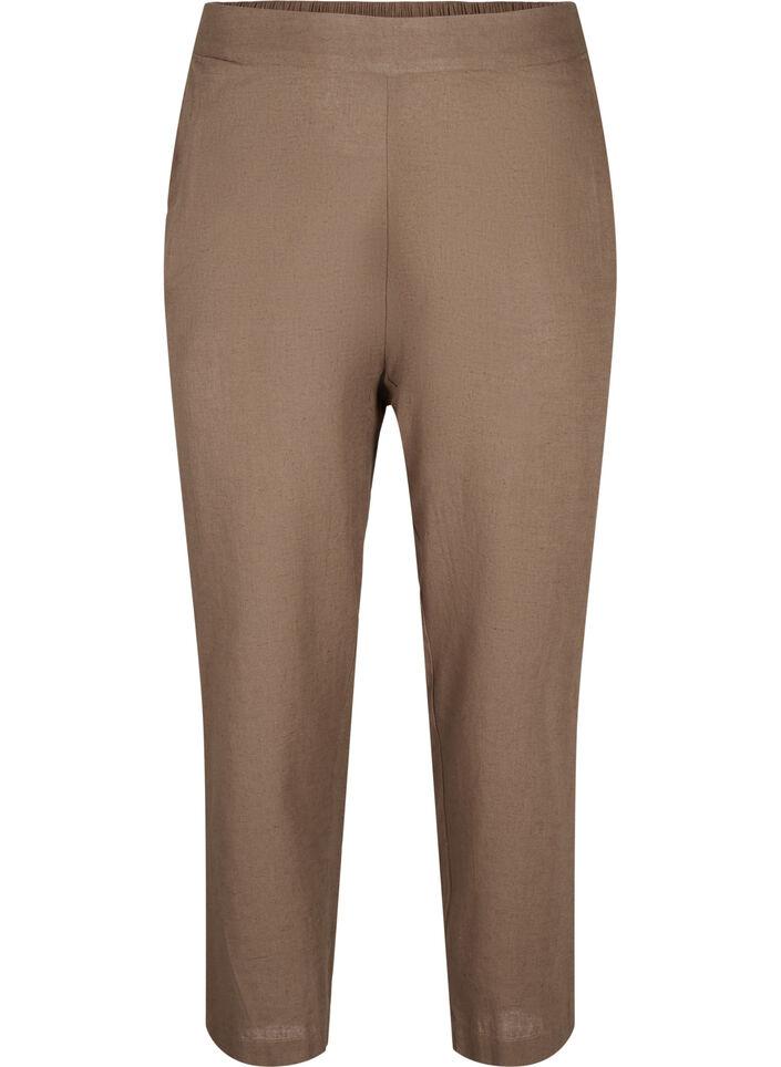 Ledig bukse i lin- og bomullsblanding, Cub, Packshot image number 0