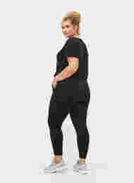 7/8-tights med lommer og justerbar knyting, Black, Model
