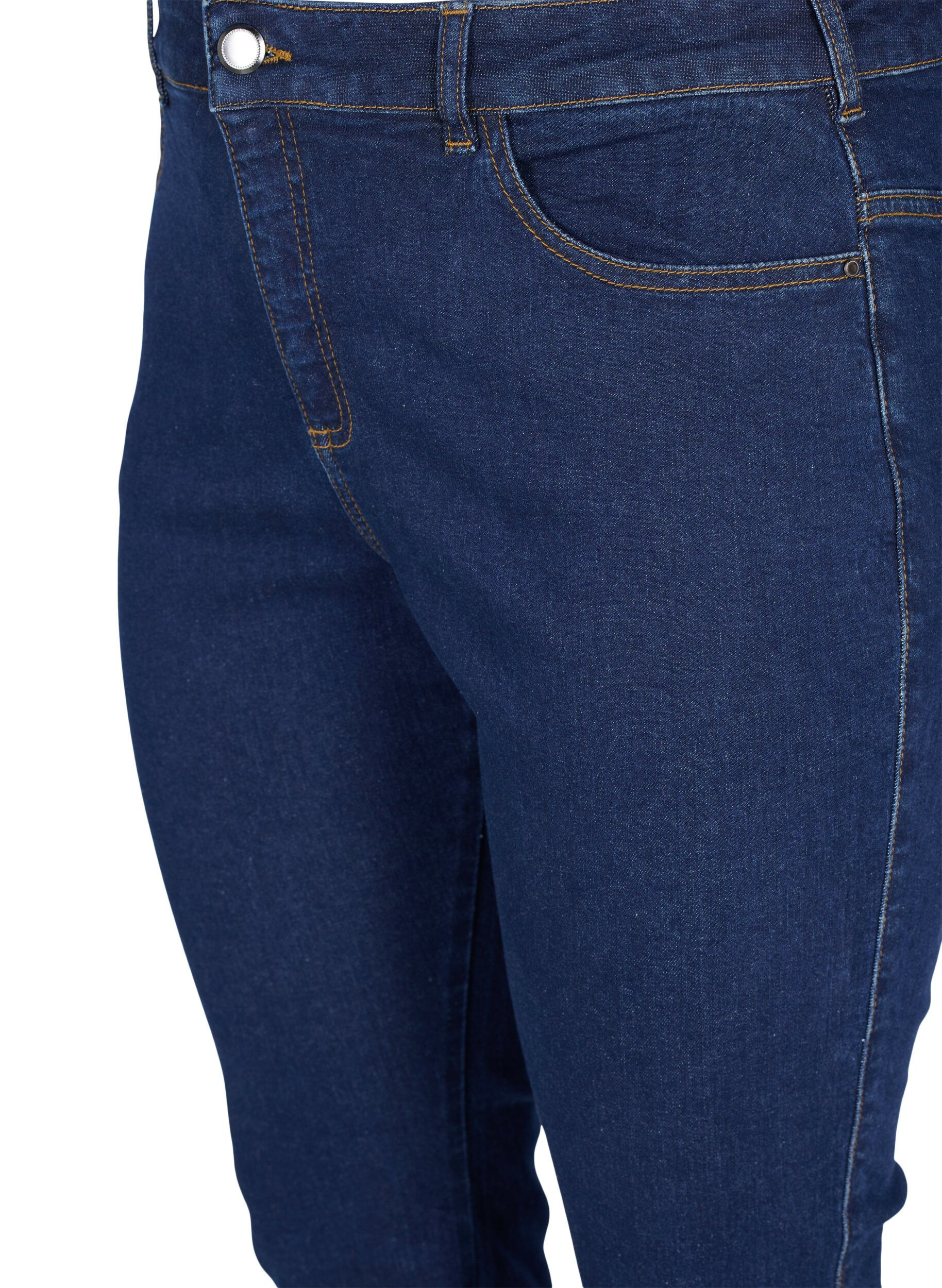 Zizzi Ellen bootcut jeans med h&oslash;yt liv, Bl&aring;, Packshot image number 2