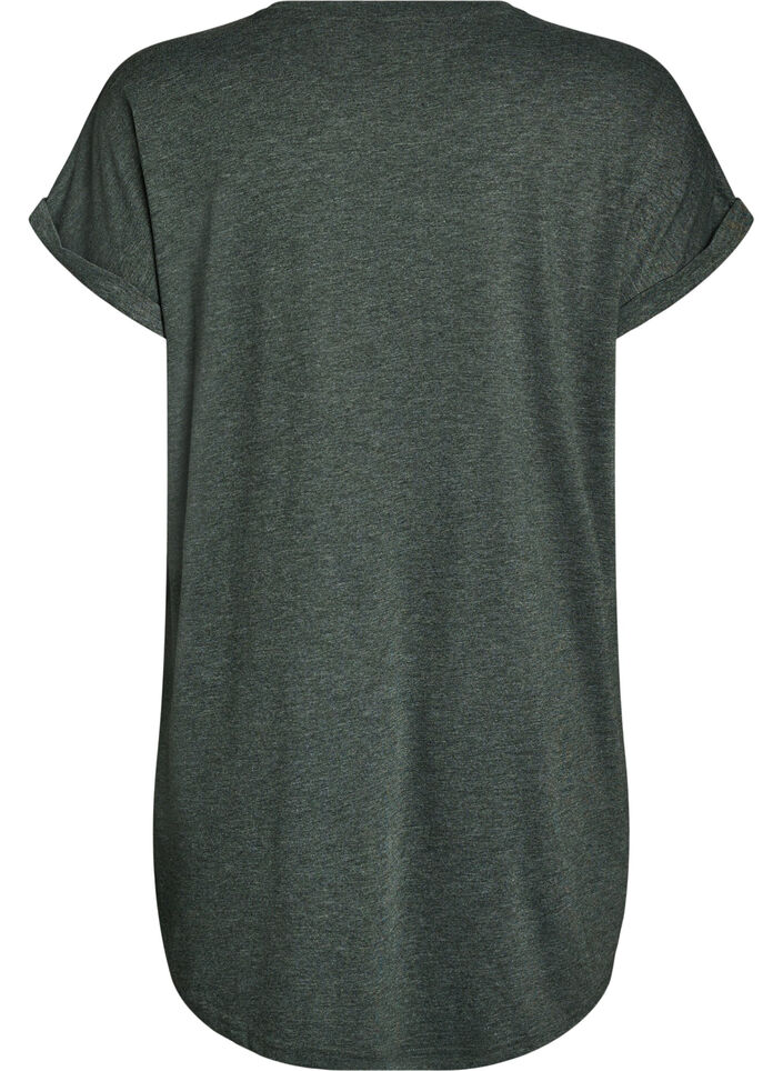 Kortermet nattkjole med teksttrykk, Gr&oslash;nn, Packshot image number 1