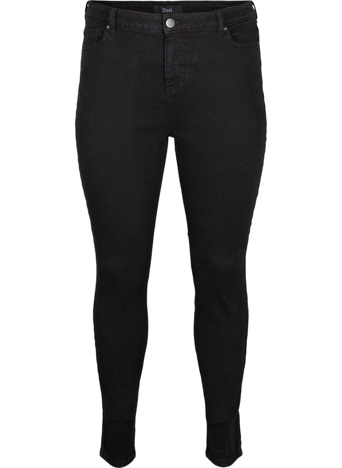 Amy jeans med høyt liv og super slim fit passform, Black, Packshot image number 0