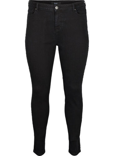 Amy jeans med høy midje og super slim fit, Black, Packshot image number 0