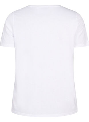 Zizzi FLASH - T-skjorte med motiv, Bright White, Packshot image number 1