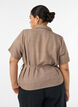 Omslagsskjorte med knyting, Brun, Model image number 2
