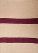 Stripete strikketopp med korte ermer, Beige, Packshot image number 2