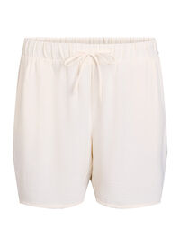 Shorts med lommer og elastisk linning, Vanilje Shorts med lommer og elastisk linning