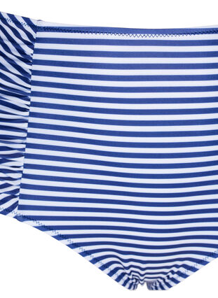 Stripete bikinitruse med høy midje, Blue Striped, Packshot image number 2