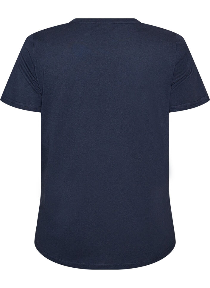 Jule-T-skjorte i &oslash;kologisk bomull, Bl&aring;, Packshot image number 1