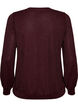 Bluse med vertikal struktur og glittertr&aring;d, R&oslash;d, Packshot image number 1