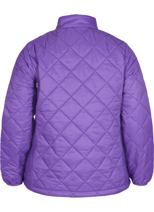 Quiltet lett jakke med glidelås og lommer, Ultra Violet, Packshot image number 1