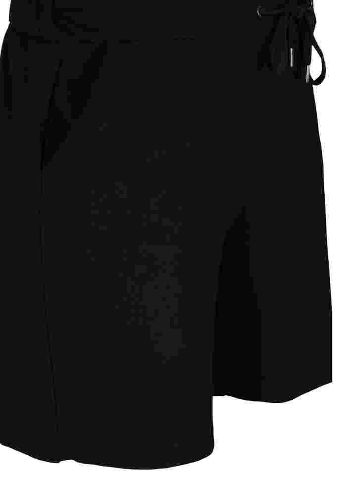 Løse shorts med knyting og lommer, Black, Packshot image number 2