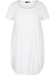 Kortermet kjole i bomull, Hvit