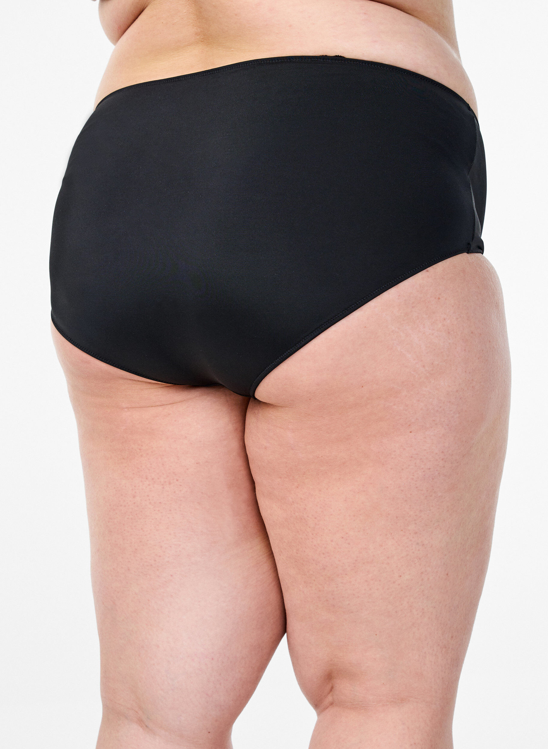 Zizzi Microfibertruser med innerlomme, Svart, Model image number 1