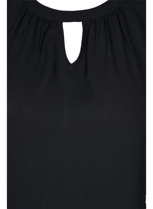 Bluse med lange ermer, Black, Packshot image number 2