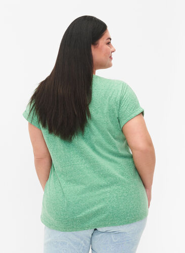 Melert T-skjorte med korte ermer, Jolly Green Mél, Model image number 1