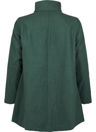 Zizzi Kort A-linje kåpe, Trekking Green Mel., Packshot image number 1