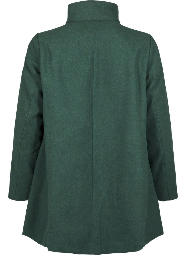 Kort A-linje kåpe, Trekking Green Mel., Packshot image number 1