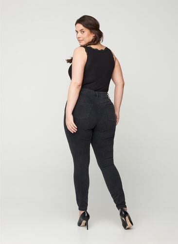 Jeggings i bomullsmiks, Grey Denim, Model image number 1