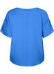Kortermet bluse i viskose, Monaco Blue, Packshot image number 1