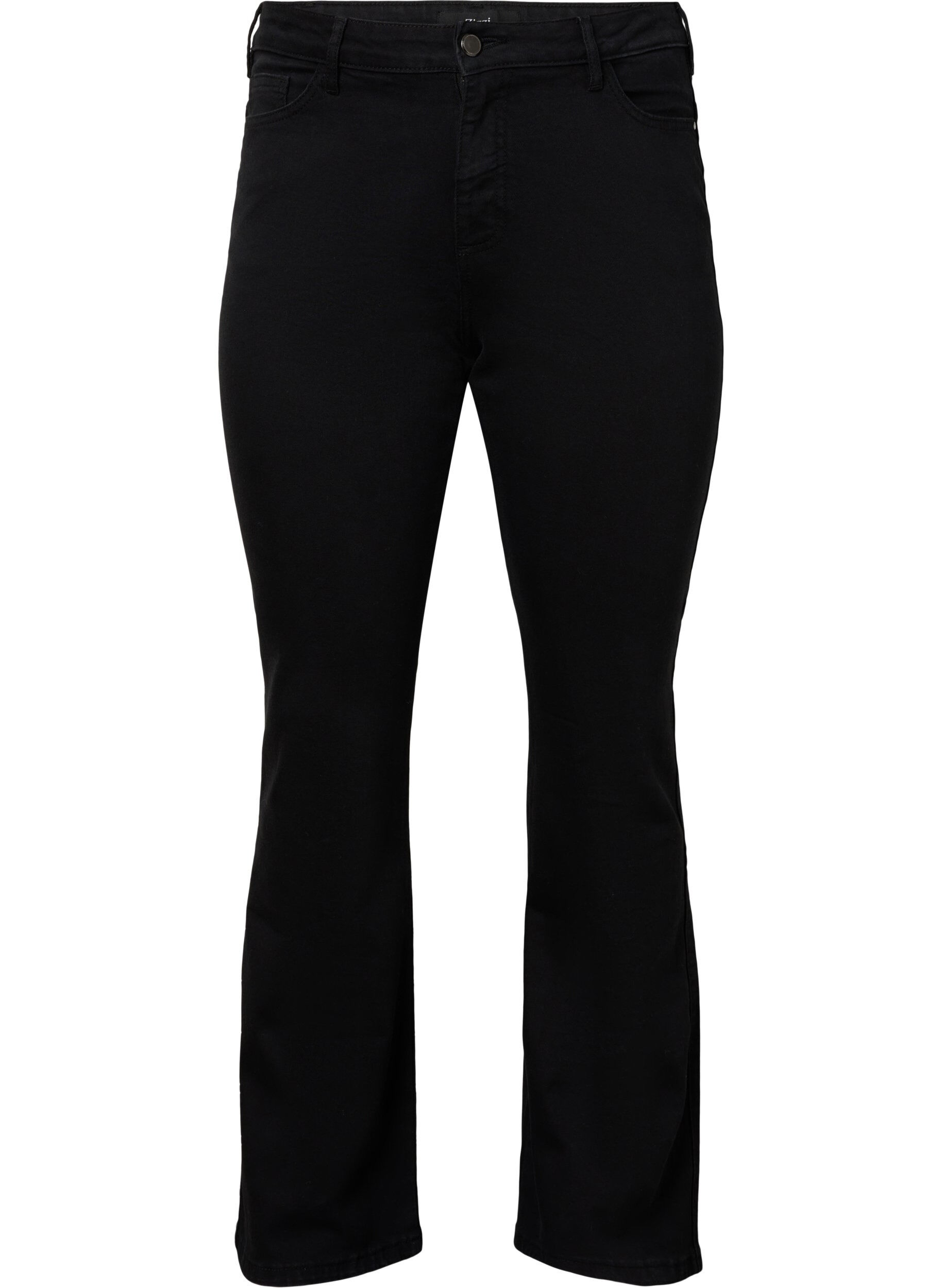 Ellen bootcut jeans med h&oslash;y midje