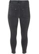 Cropped Amy jeans med glidelås, Grå, Packshot image number 1